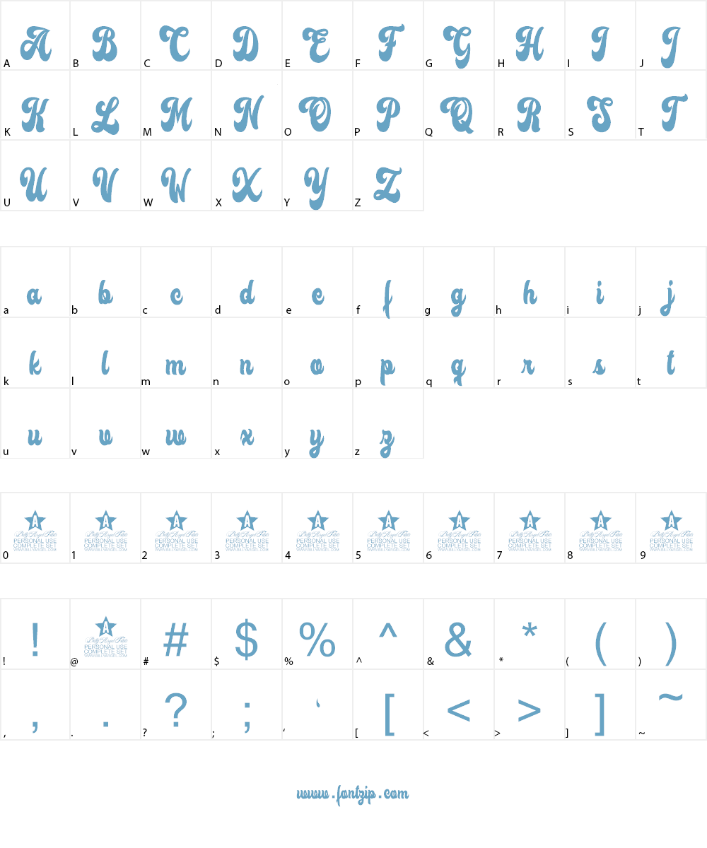 Lost Sunset Personal Use Font Character
